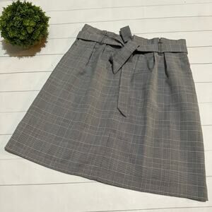 Banana Republic Gray Black Plaid Academia‎ Knee Length Skirt Women’s Size 0